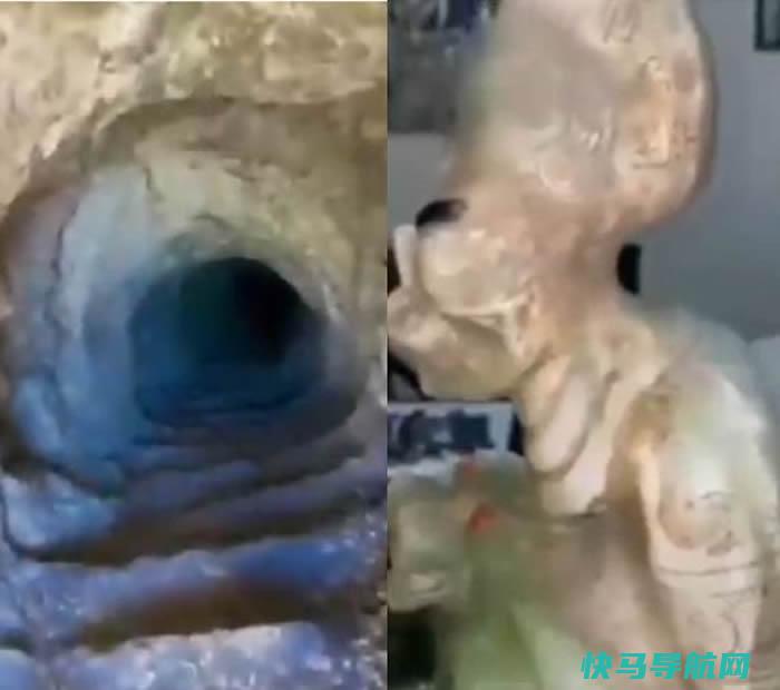 墨西哥地下洞穴惊现外星古文明？拥有外星人长相的雕像和刻满图腾类似飞碟的小圆盘