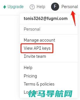 View API keys