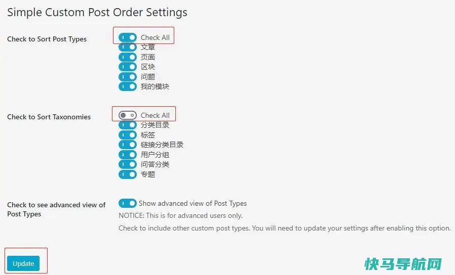 WordPress 网站文章、分类实现自定义排序插件: Simple Custom Post Order