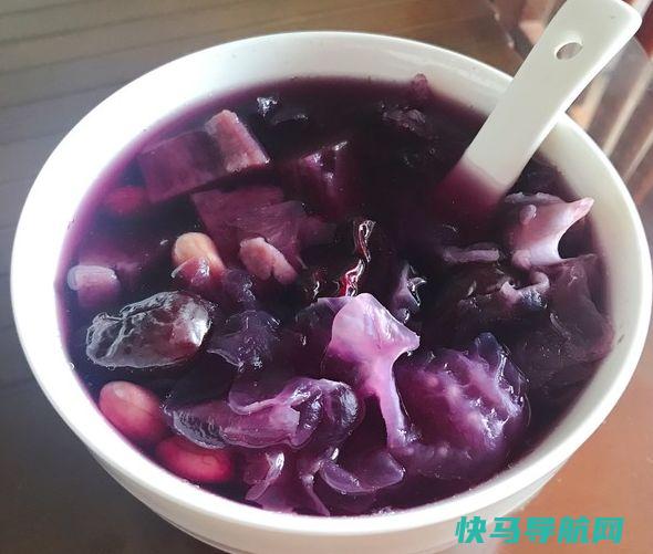 紫薯加一宝煮汤，喝一碗，，软化血管，腰围